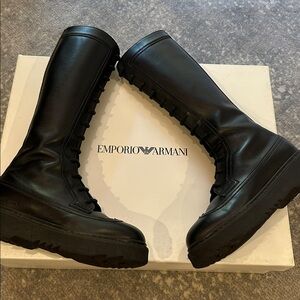 EMPORIO ARMANI KIDS AMAZING TALL PLATFORM BOOT SIZE 2 1/2